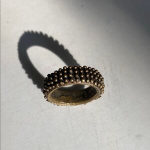 Dream Collective Kathryn Bentley Textured Beaded Brass Band Ring